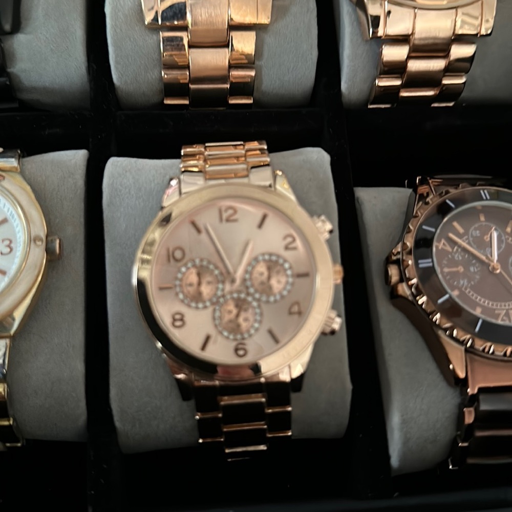 Rose gold watch